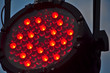 Foto: Scheinwerfer rotes Licht. Scheinwerfer rotes Licht.