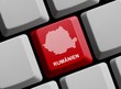 Rumänien - Umriss auf Tastatur Rumänien - Umriss auf Tastatur