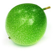 Passion fruit over white background