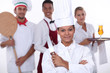 canvas print picture - Restaurant staff