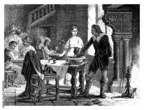Illustration: Tavern Scene - end17th century Tavern Scene - end17th century