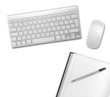 Photo: white desktop above white desktop above
