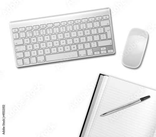 Photo: white desktop above white desktop above