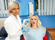 dentist and patient in dental office