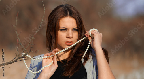Photo: Beautiful girl in winter Beautiful girl in winter