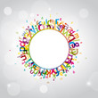 Alphabet rond blanc central