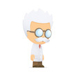 funny cartoon scientist