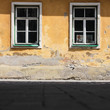 Two windows in old town