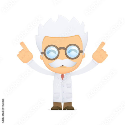 Vector: funny cartoon scientist funny cartoon scientist
