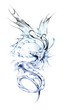 Sketch of tattoo art, dragon