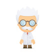 funny cartoon scientist