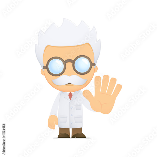 Vector: funny cartoon scientist funny cartoon scientist