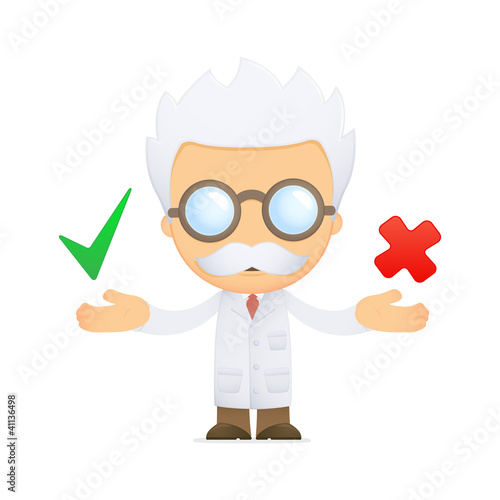 Vector: funny cartoon scientist funny cartoon scientist