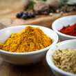 Different Spices in Small Containers