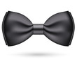Vector illustration of black bow-tie