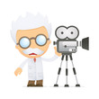 funny cartoon scientist