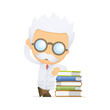funny cartoon scientist