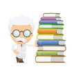 funny cartoon scientist