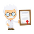 funny cartoon scientist