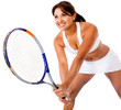 Woman playing tennis