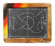 a grungy soccer tactic board, 2012, germany a grungy soccer tactic board, 2012, germany