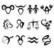 set of zodiac symbols