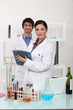 Man and woman in science laboratory