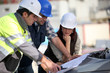 Construction team on site