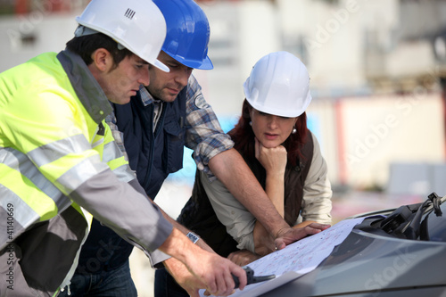 Photo: Construction team on site Construction team on site