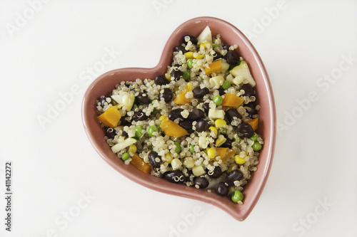 Photo: Heart Dish of Quinoa Salad Heart Dish of Quinoa Salad