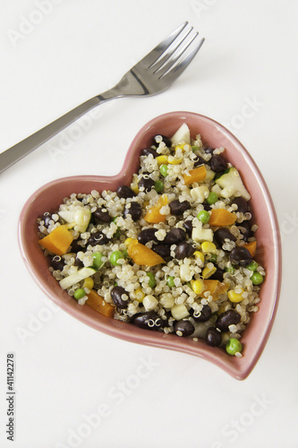 Photo: Heart Dish of Quinoa Salad Heart Dish of Quinoa Salad