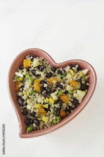 Photo: Heart Dish of Quinoa Salad Heart Dish of Quinoa Salad