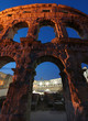 Ancient Roman Amphitheater at dusk