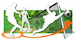 Illustration: soccer goal goalkeeper soccer goal goalkeeper