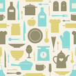 Seamless Pattern Of Kitchen Tools