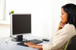 canvas print picture - Executive looking to the screen