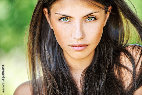 Photo: Close up of young beautiful woman Close up of young beautiful woman