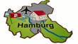 Hamburg mit wehender Flagge