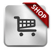 metallisches piktogramm für einen onlineshop mit roter schleife