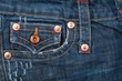 Blue jeans fabric with pocket