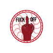 hand showing fuck