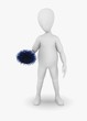 3d render of cartoon character with sea urchin 3d render of cartoon character with sea urchin