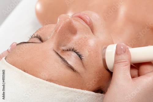 Photo: Closeup portrait of beauty treatment Closeup portrait of beauty treatment