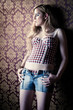 Blondine im Country Style