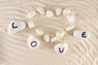 Love word and heart shape Love word and heart shape
