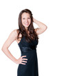 Photo: Portrait einer schönen jungen Frau in schwarzem Kleid Portrait einer schönen jungen Frau in schwarzem Kleid