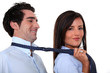 Woman leading a man by his tie