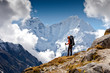 Hiking in Himalaya mountains