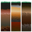 Cut of soil columns (profile).