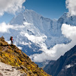 Hiking in Himalaya mountains